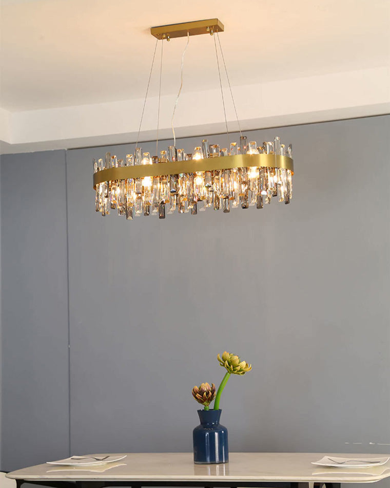 WOMO Long Oval Crystal Chandelier-WM2486