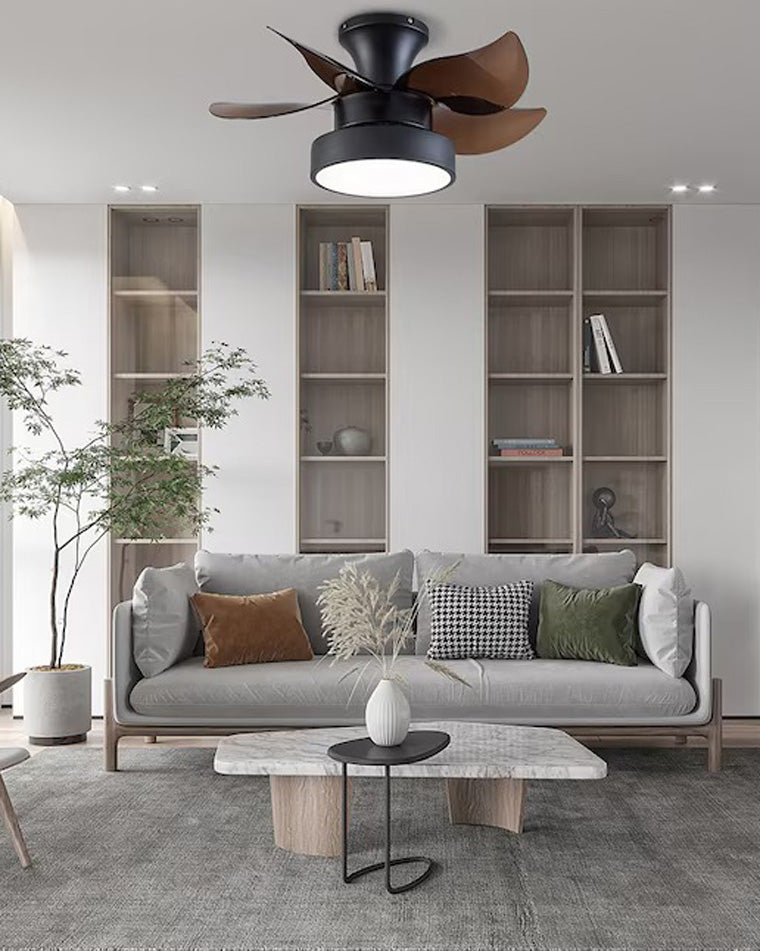 WOMO Small Low Profile Ceiling Fan Lamp-WM5095