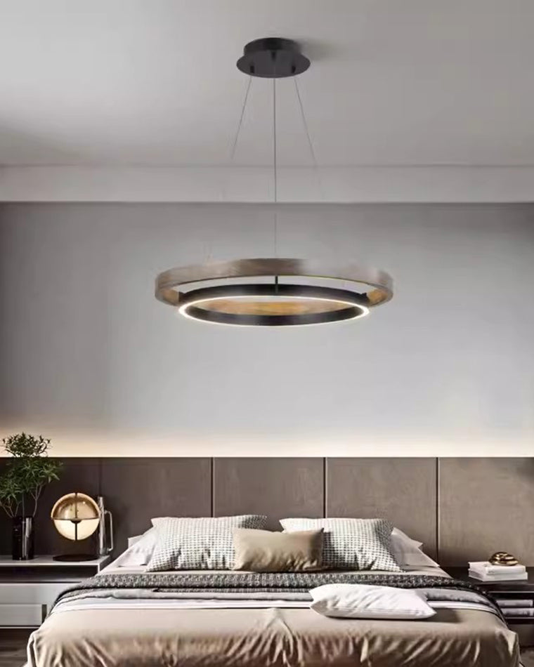 WOMO Wood Circular Led Chandelier-WM2492