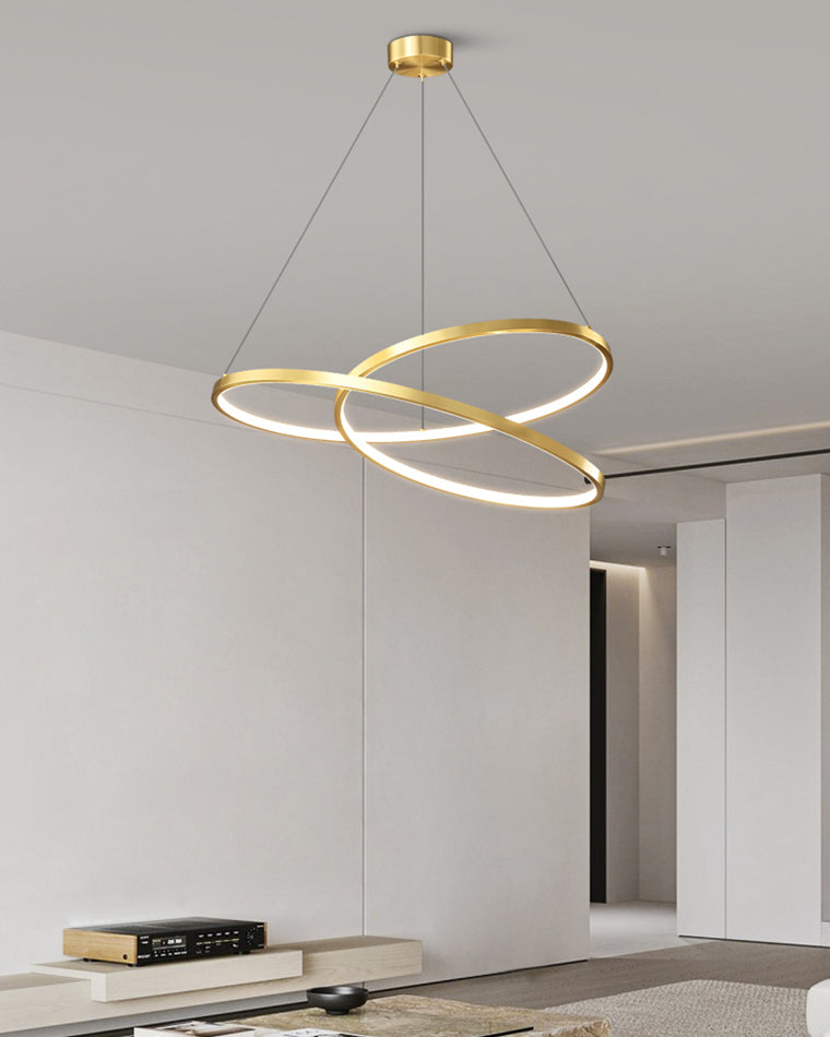 WOMO Brass Swirl Led Pendant Light-WM2354