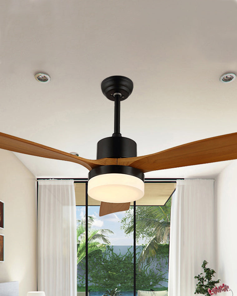 WOMO Mid Century Modern Ceiling Fan Lamp-WM5118