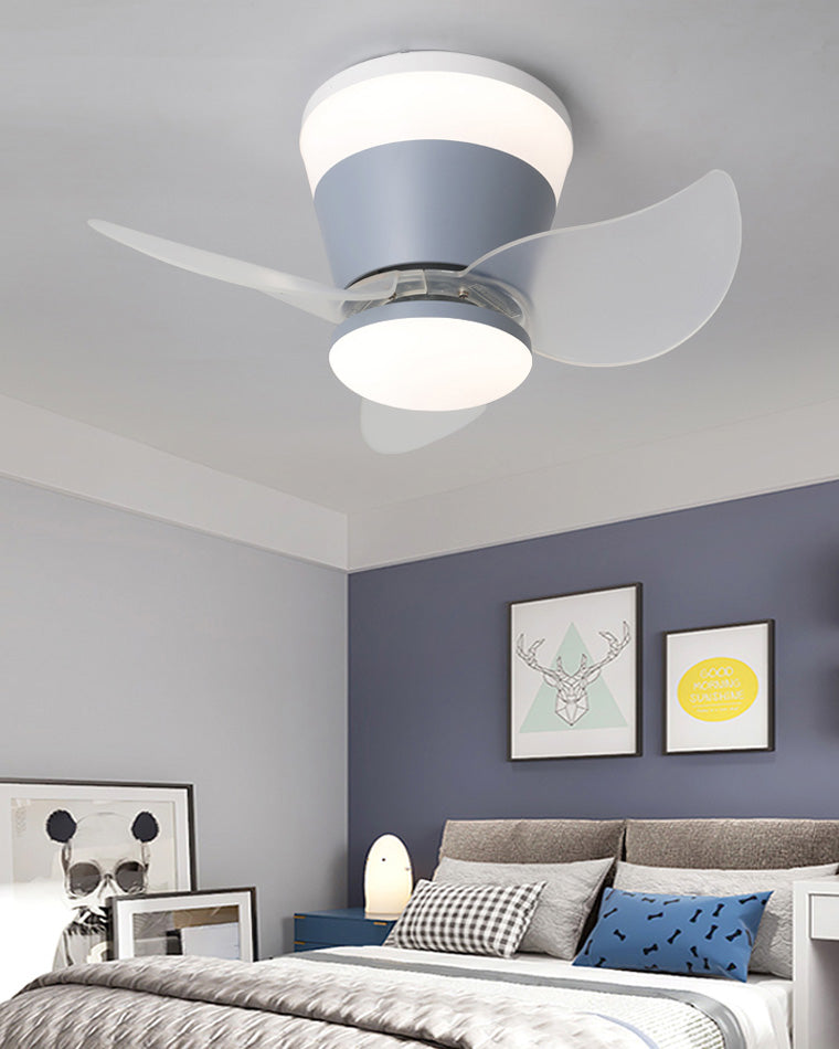 WOMO Small Low Profile Ceiling Fan Lamp-WM5084