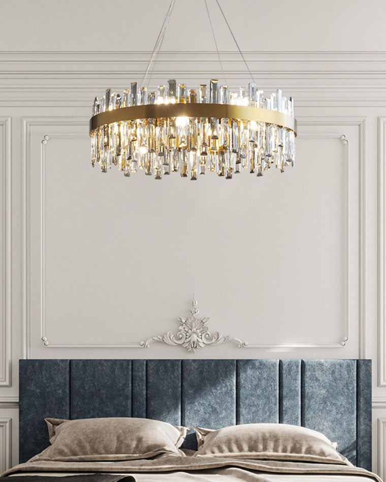 WOMO Long Oval Crystal Chandelier-WM2486