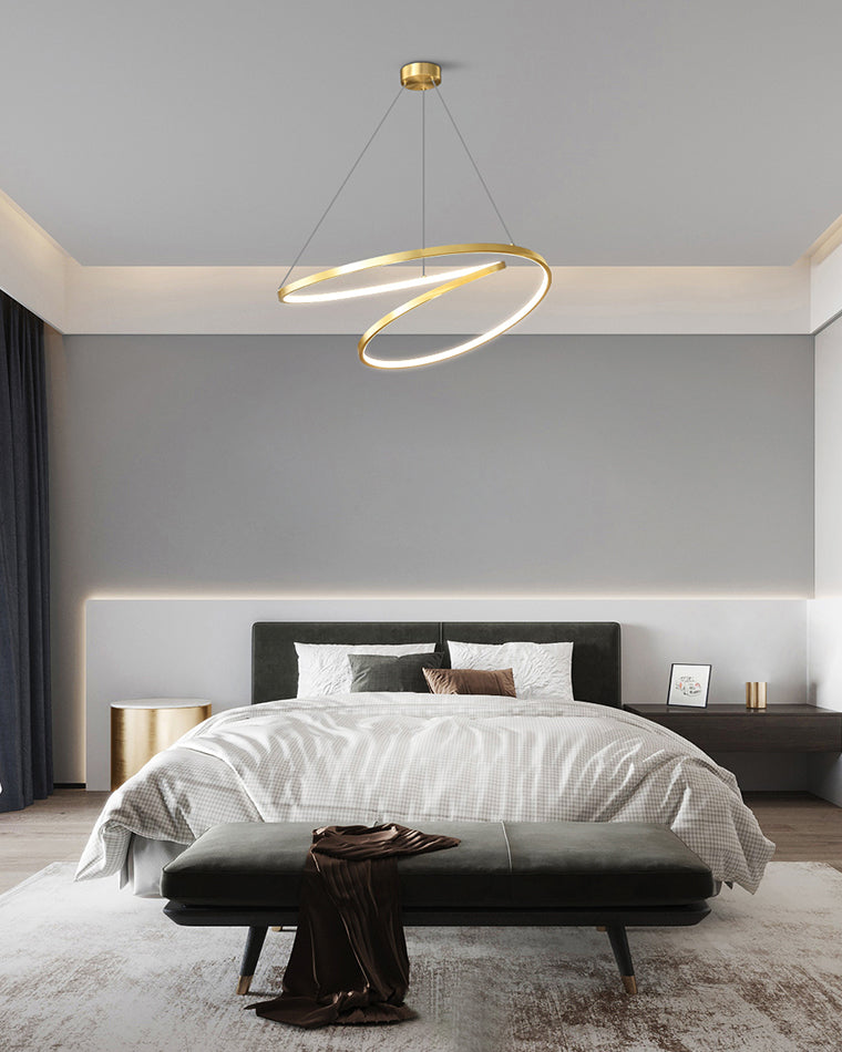 WOMO Brass Swirl Led Pendant Light-WM2354
