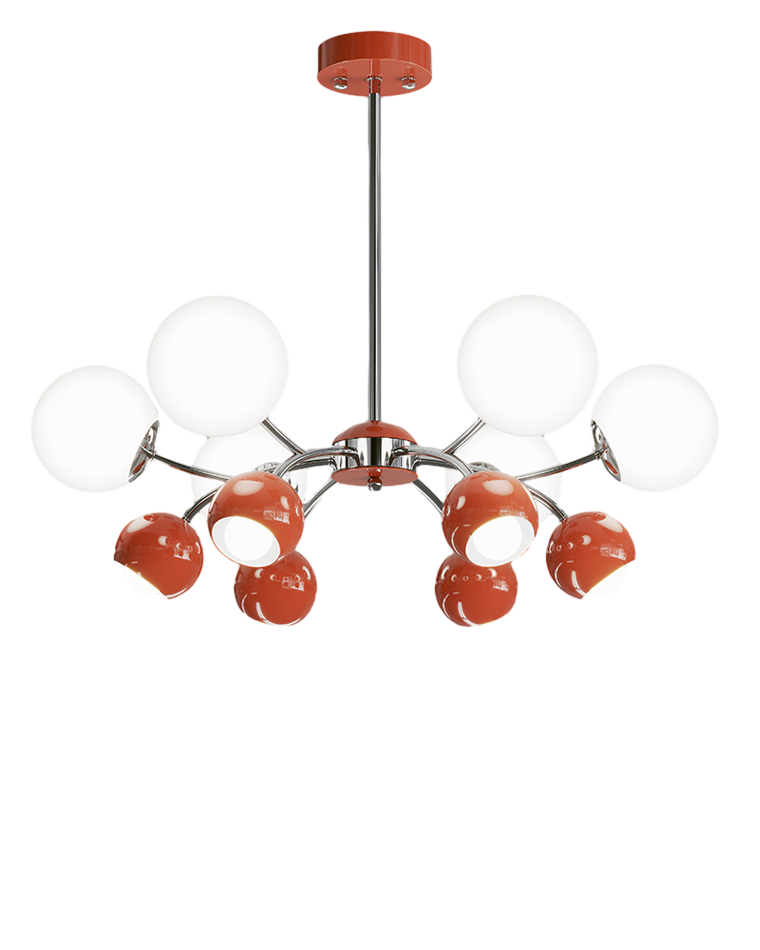 WOMO Space Age Glass Globe Chandelier-WM2290