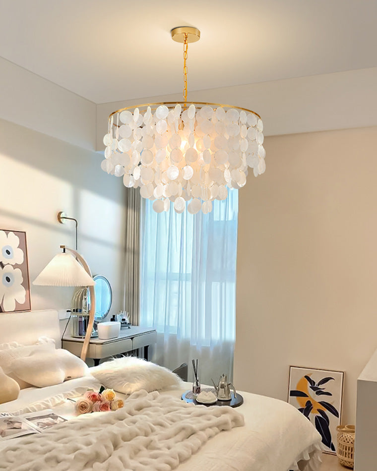 WOMO Capiz Round Chandelier-WM2474