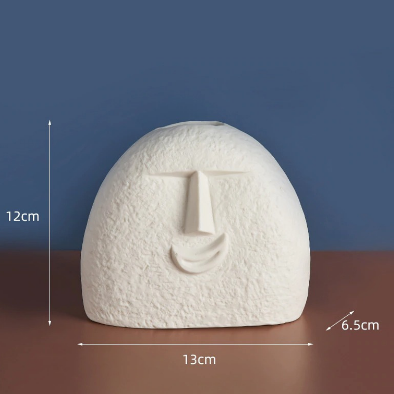 HomeQuill‚Ñ¢ Nordic Face Ceramic Vases - Nordic Side - 