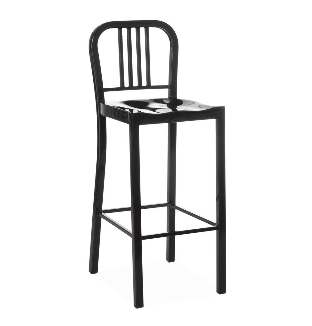 Oliver Black Steel Bar Stool