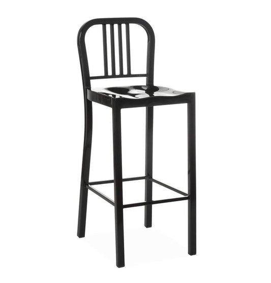 Oliver Black Steel Bar Stool