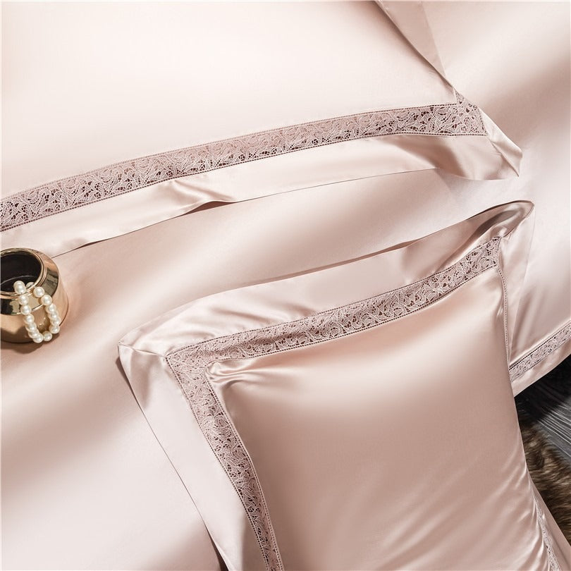 Willa Rose Gold Satin Bedding Set