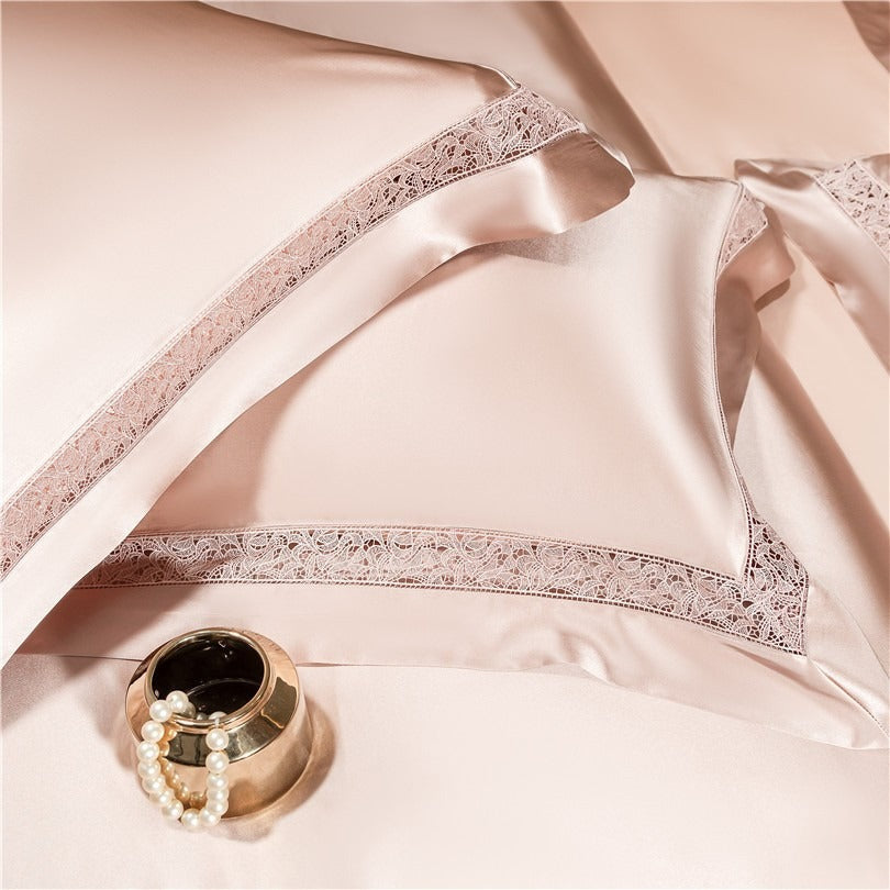 Willa Rose Gold Satin Bedding Set