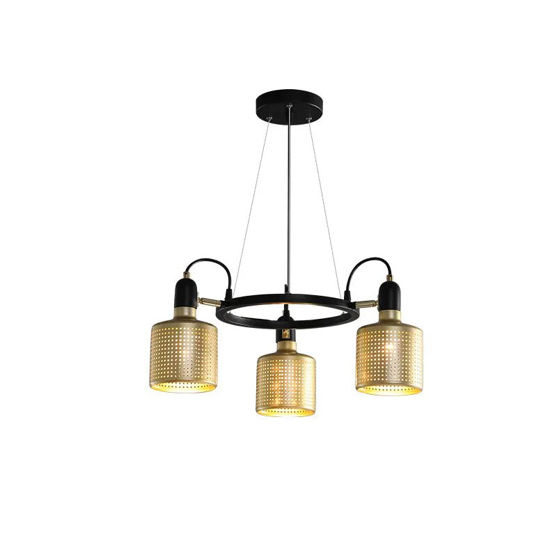 WOMO Industrial Adjustable Gold Chandelier-WM2262
