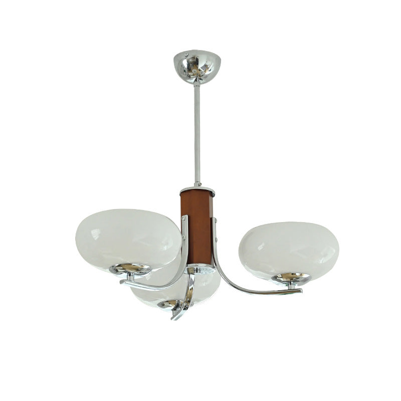 WOMO Swoop Arm Milk Glass Chandelier-WM2302