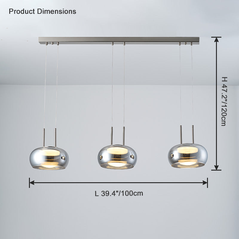 WOMO Round Smoked Glass Pendant Light-WM2322