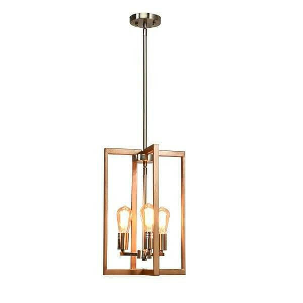Lauren - Modern Industrial Hanging Pendant Lamp with Iron Square Lamp Shade