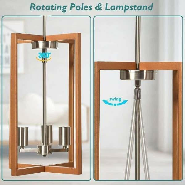 Lauren - Modern Industrial Hanging Pendant Lamp with Iron Square Lamp Shade