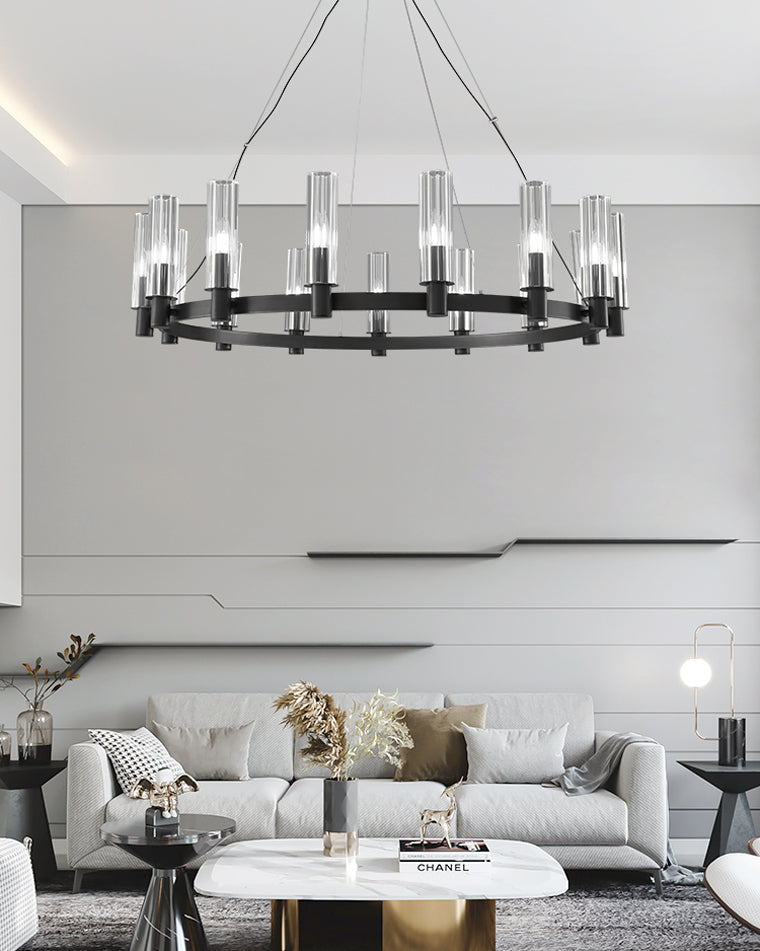 WOMO Pillar Candle Crystal Chandelier-WM2334