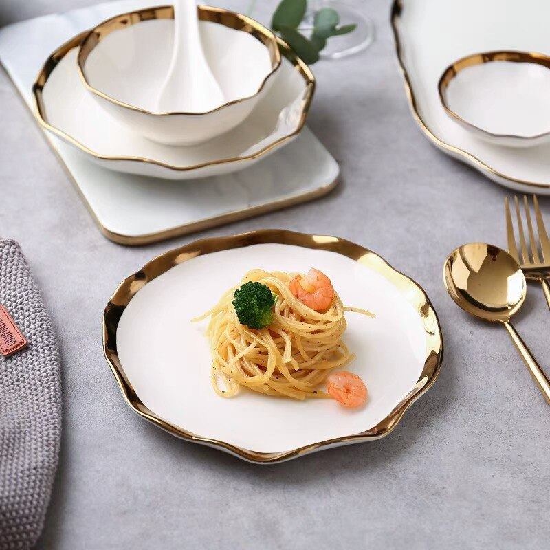 Nora Black White Dinnerware Set