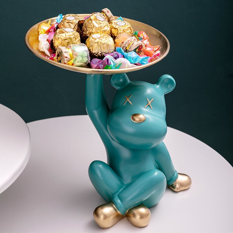 Chame Decorative Bear Tray Accent