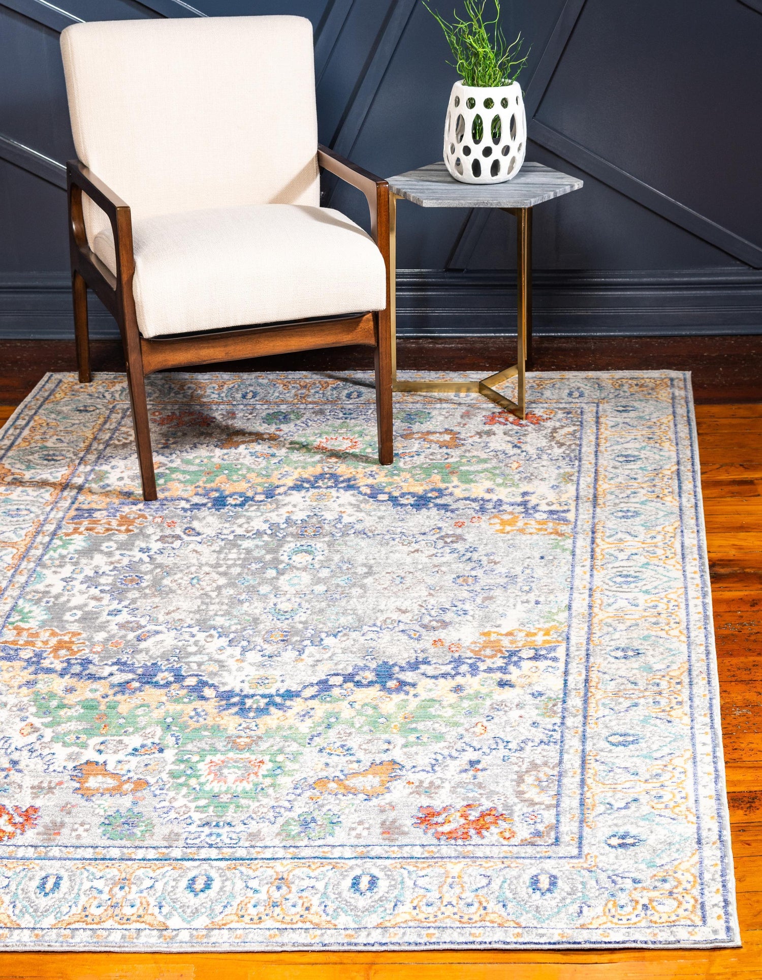 Turner - Gray & Blue Area Rug - Nordic Side - feed-cl0-over-80-dollars, unique-loom, us-only, us-ship