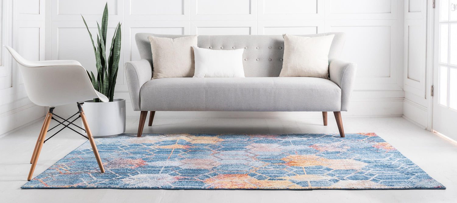 Reuben - Hexagon Pattern Color Blend Rug - Nordic Side - feed-cl0-over-80-dollars, unique-loom, us-only, us-ship