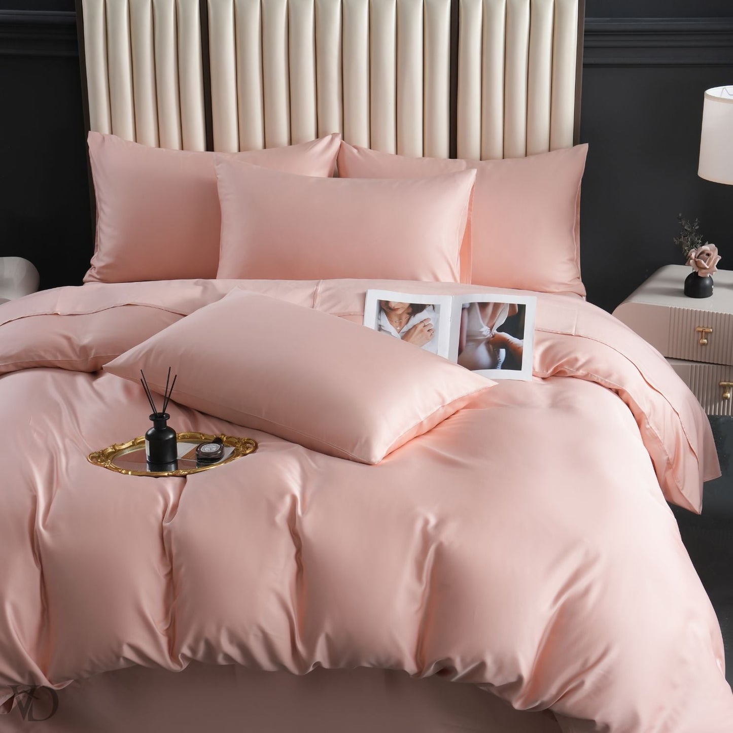 Green Dream Pink Luxury Bamboo Bedding Set