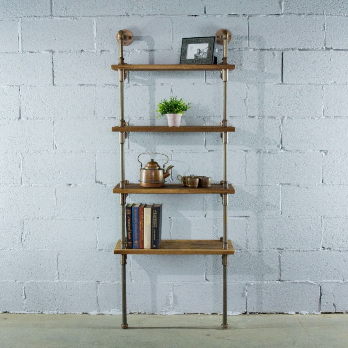 Four Shelf Wall Mounted Bookcase - Nordic Side - 10-11, feed-cl0-over-80-dollars, furniture-pipeline, furniture-tag, US