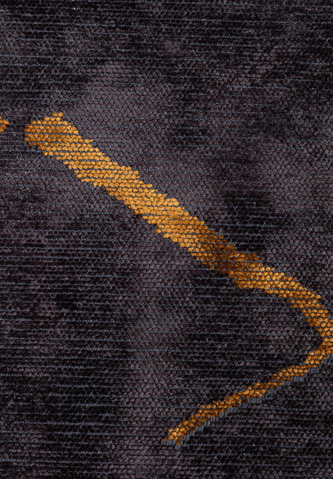 Wave Mustard - Charcoal Rug