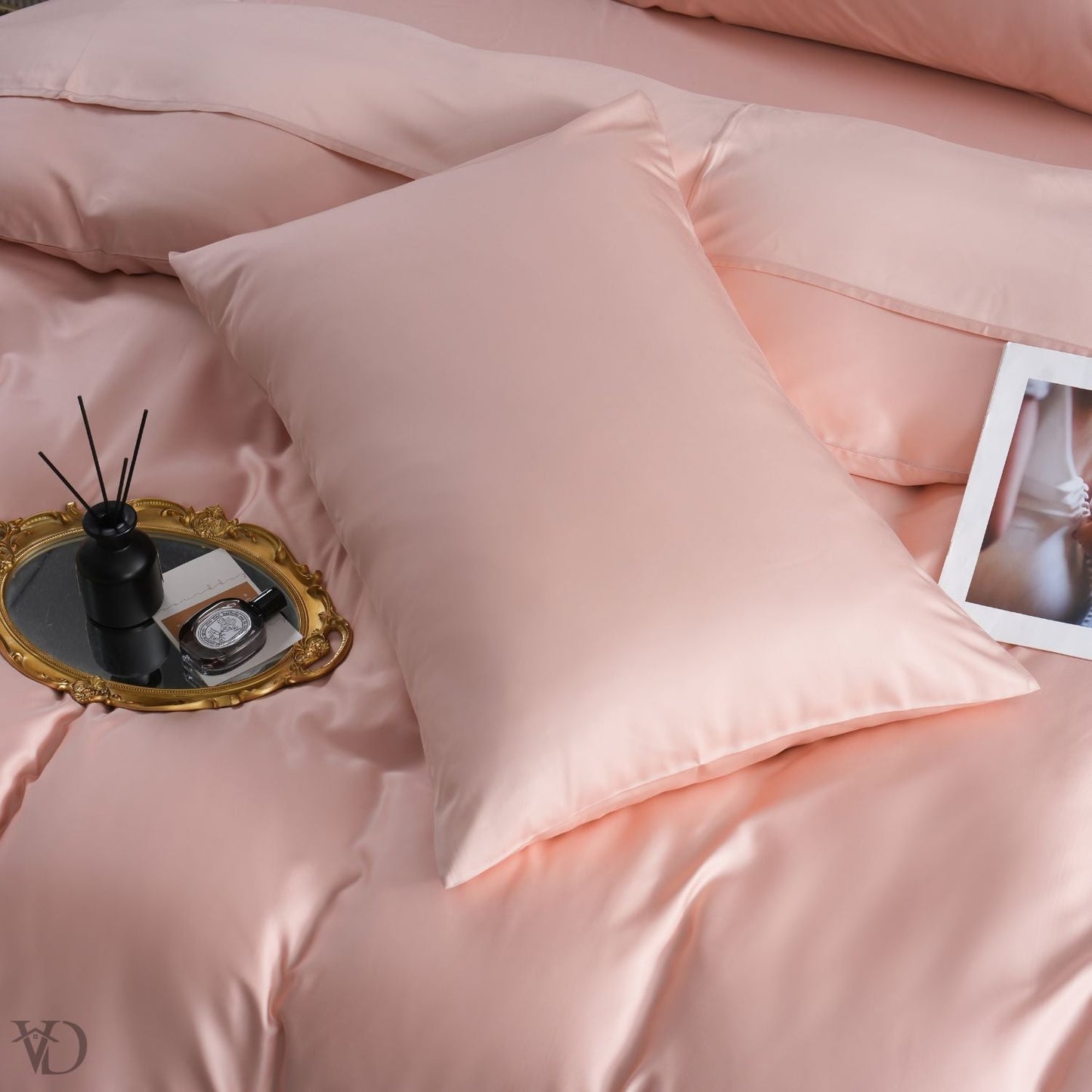 Green Dream Pink Luxury Bamboo Bedding Set