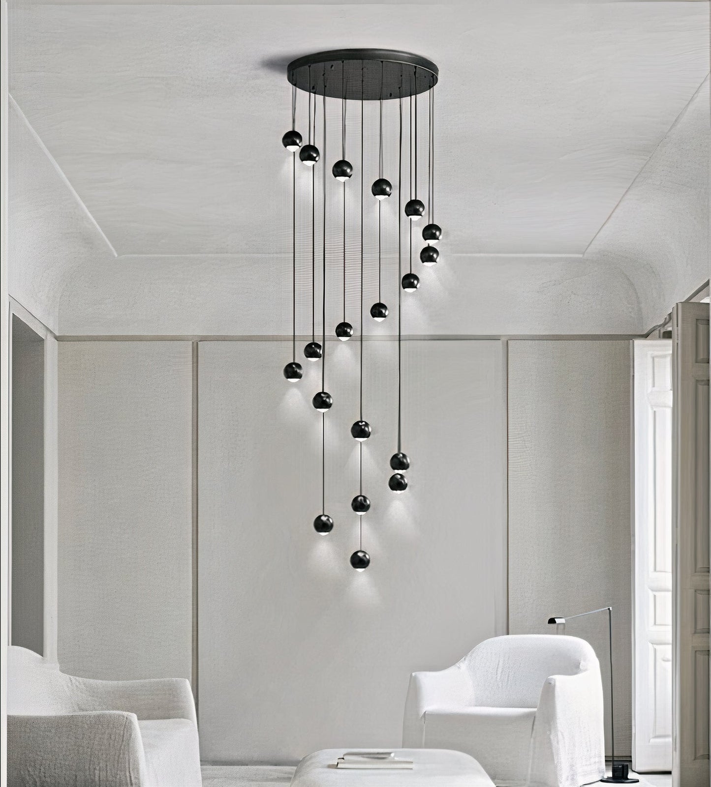 APEX Modern LED Duplex Hall Lighting Spiral Staircase Pendant Light