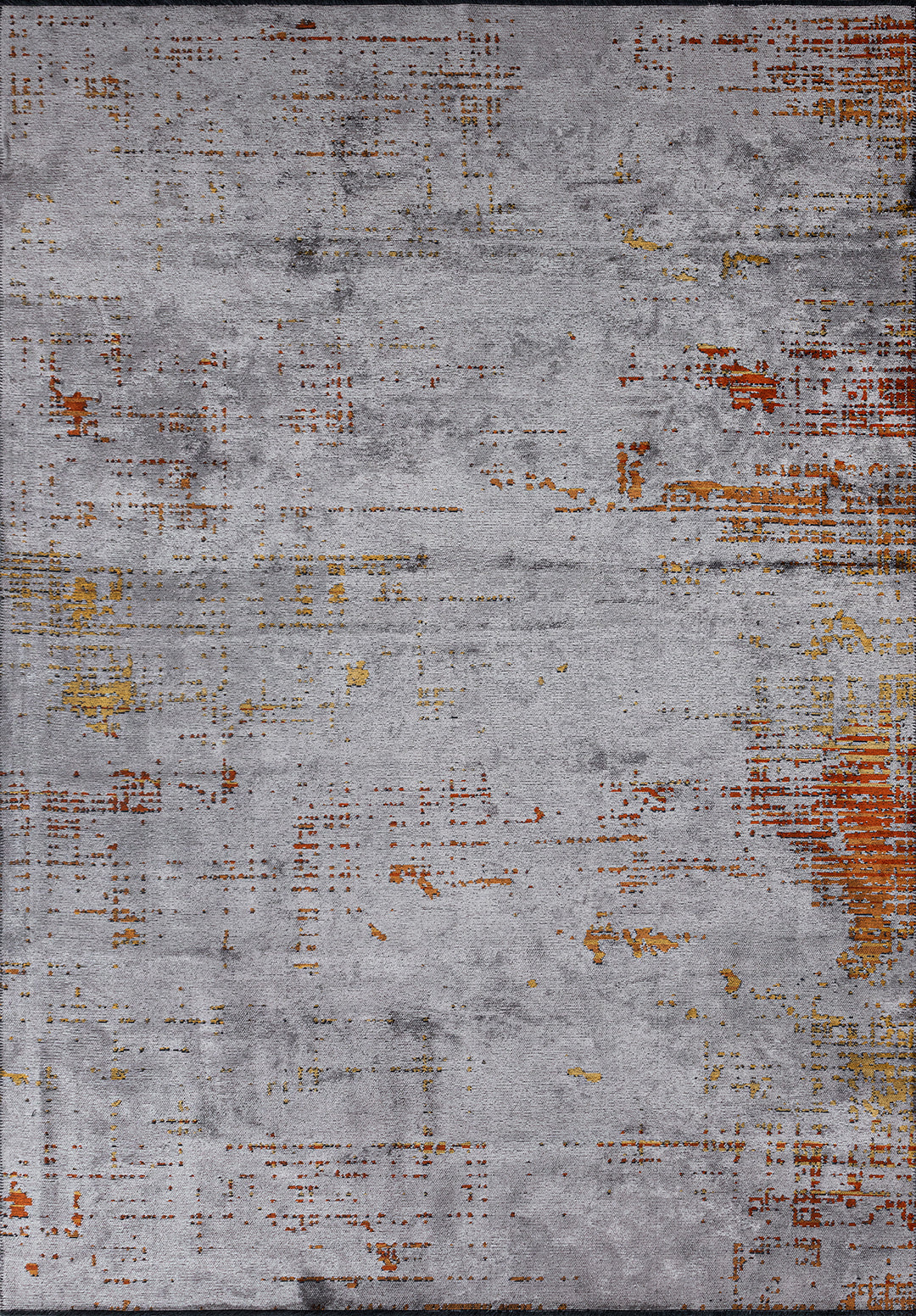 Space Light Grey - Rust Rug