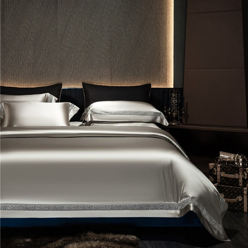 Willa Ash Modern Satin Bedding Set