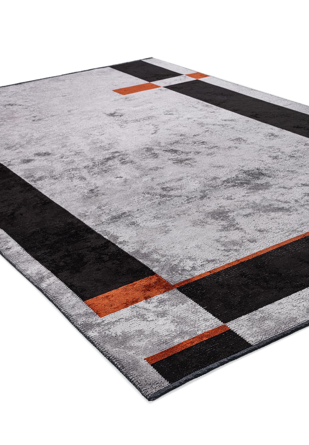 Tetris Black - Light Grey Rug