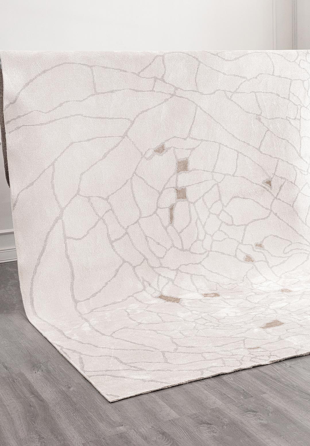 Dry Light Grey - Ecru Rug