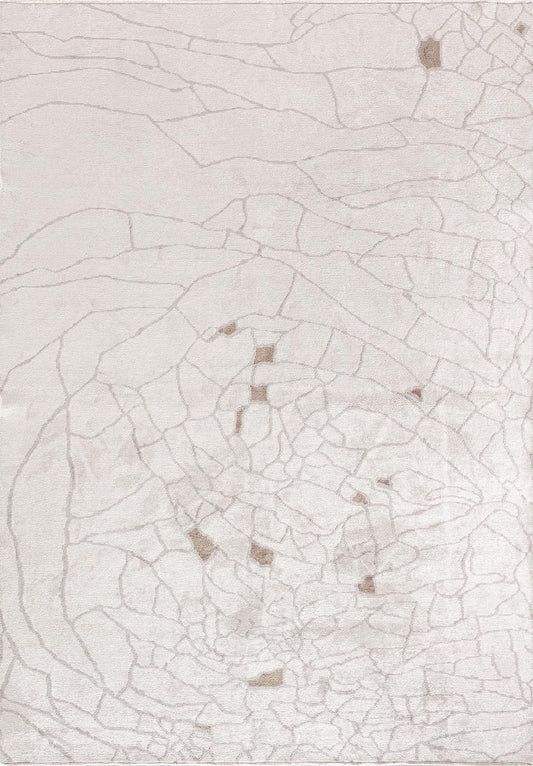 Dry Light Grey - Ecru Rug