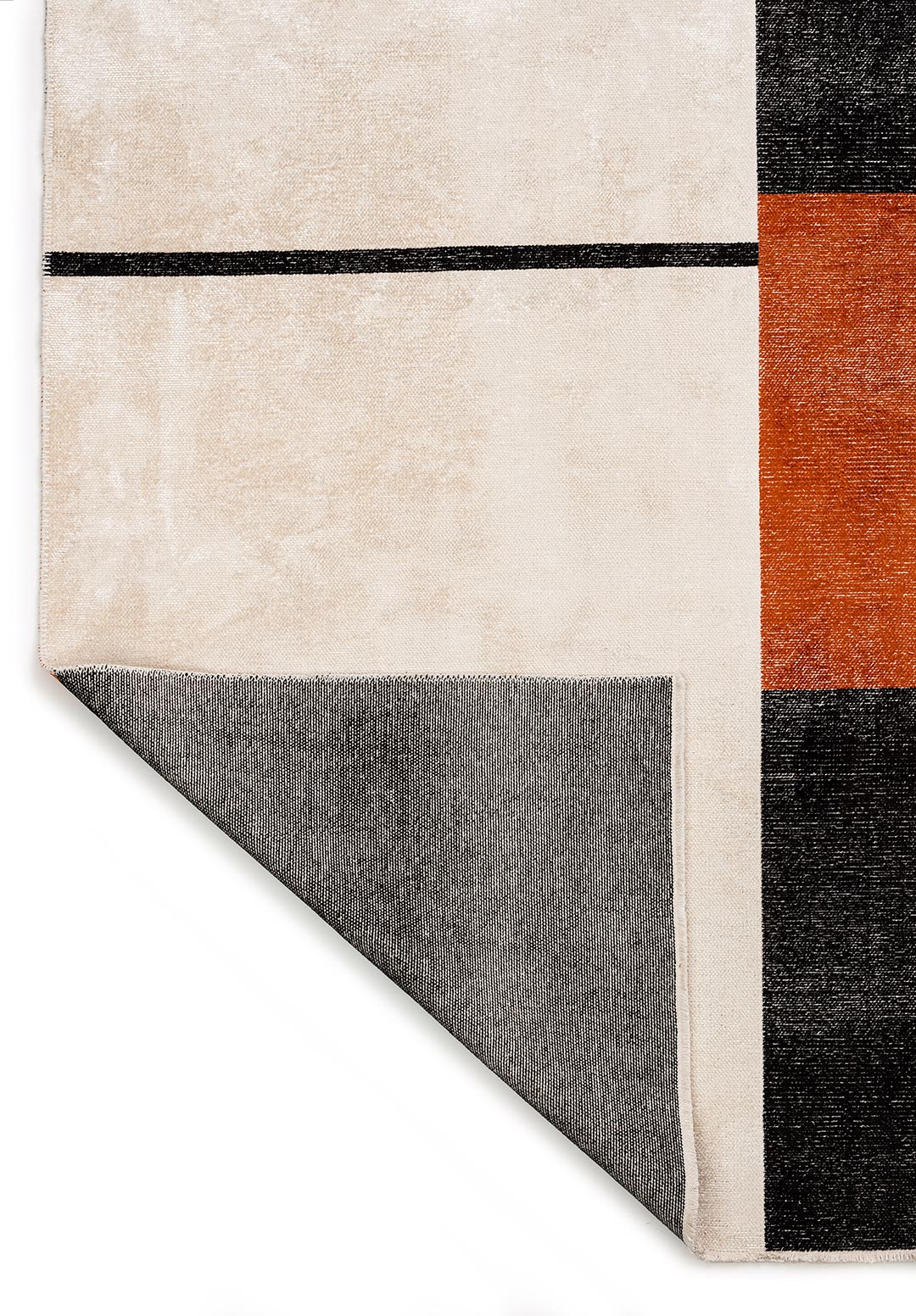Block Black - Rust Rug