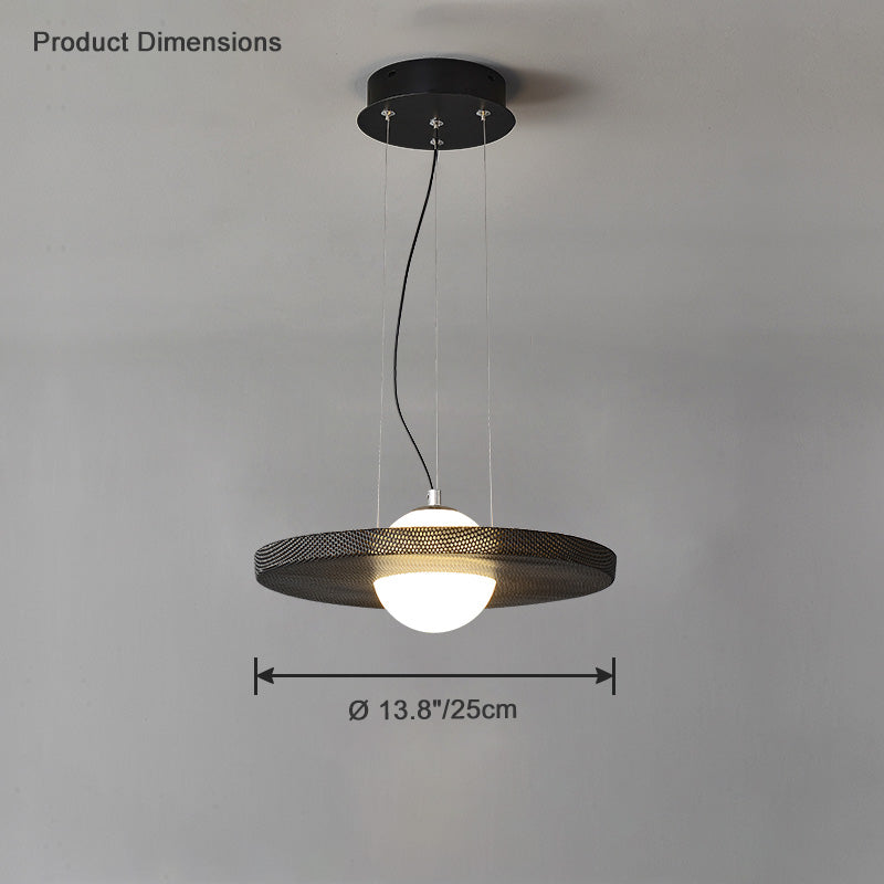 WOMO Black Disc Pendant Light-WM2324