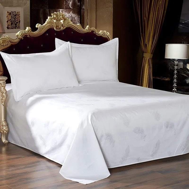 Pero White Cotton Jacquard Bedding