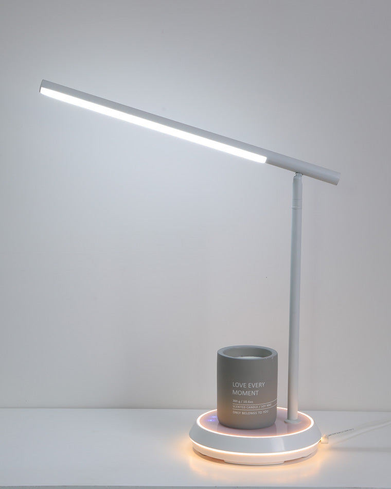 WOMO Dimmable Touch Cantilever Desk Lamp with Wireless Charger-WM8040