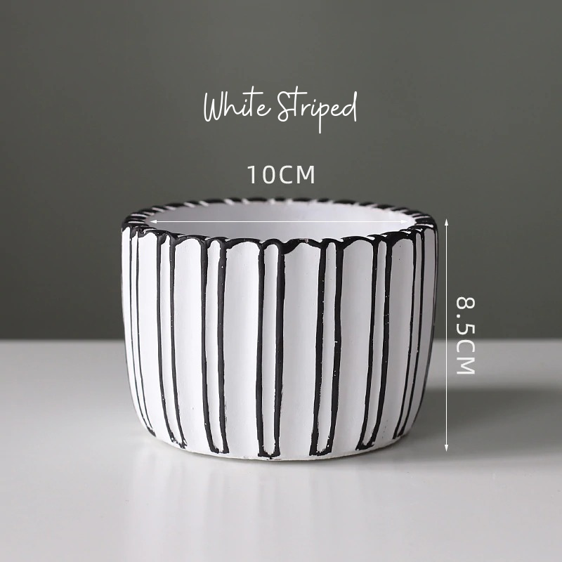 HomeQuill‚Ñ¢ Retro Geometric Flower Pots - Nordic Side - 