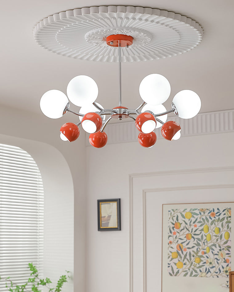 WOMO Space Age Glass Globe Chandelier-WM2290