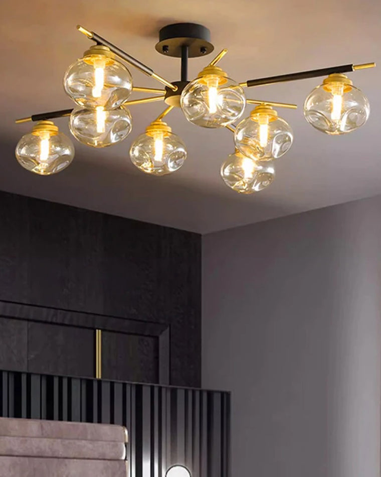 WOMO Blown Glass Flush Mount Chandelier-WM2261