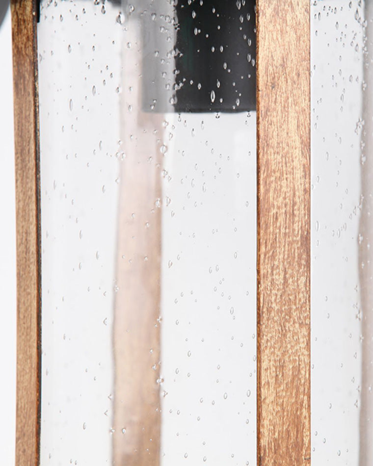 WOMO Rustic Seeded Glass Outdoor Sconce-WM9146