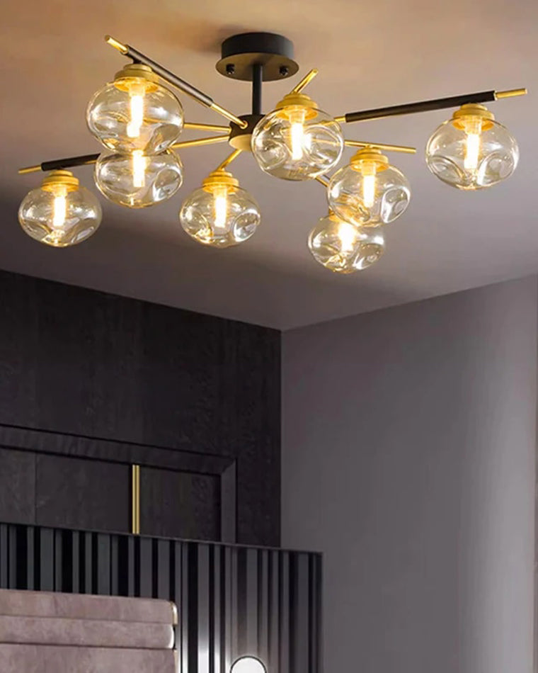 WOMO Blown Glass Flush Mount Chandelier-WM2261