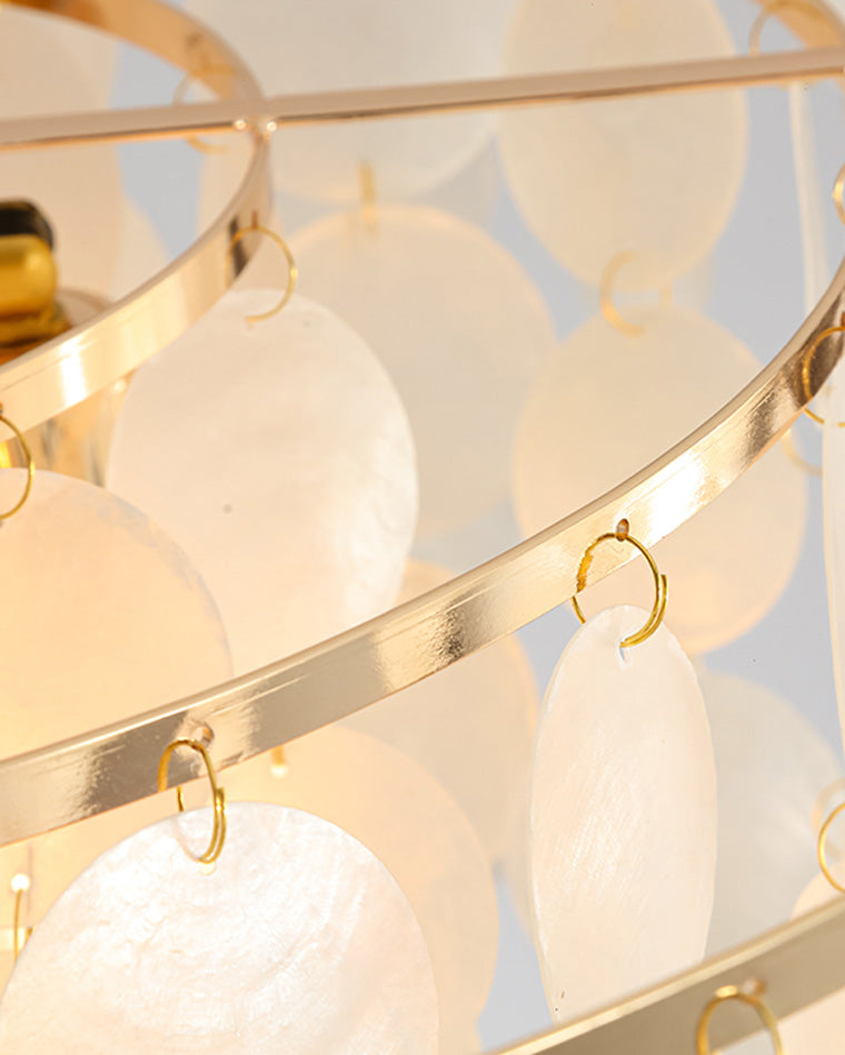 WOMO Capiz Round Chandelier-WM2474