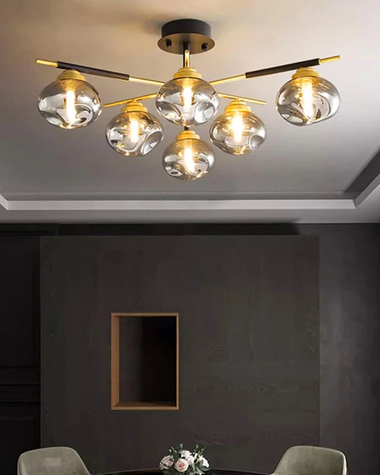 WOMO Blown Glass Flush Mount Chandelier-WM2261