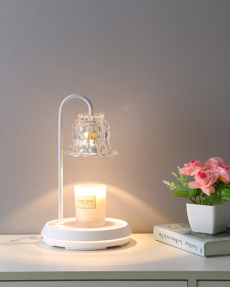 WOMO Dimmable Touch Small Glass Table Lamp with Wireless Charger-WM8046