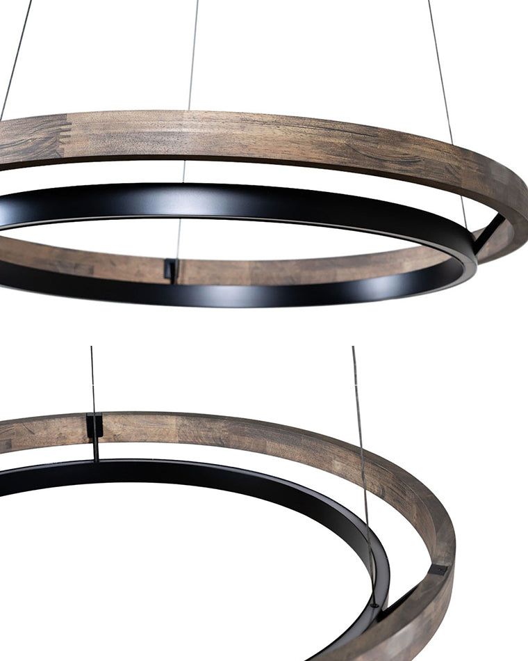 WOMO Wood Circular Led Chandelier-WM2492