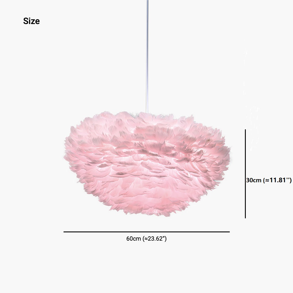 Pendant Light Chandelier Goose Feather
