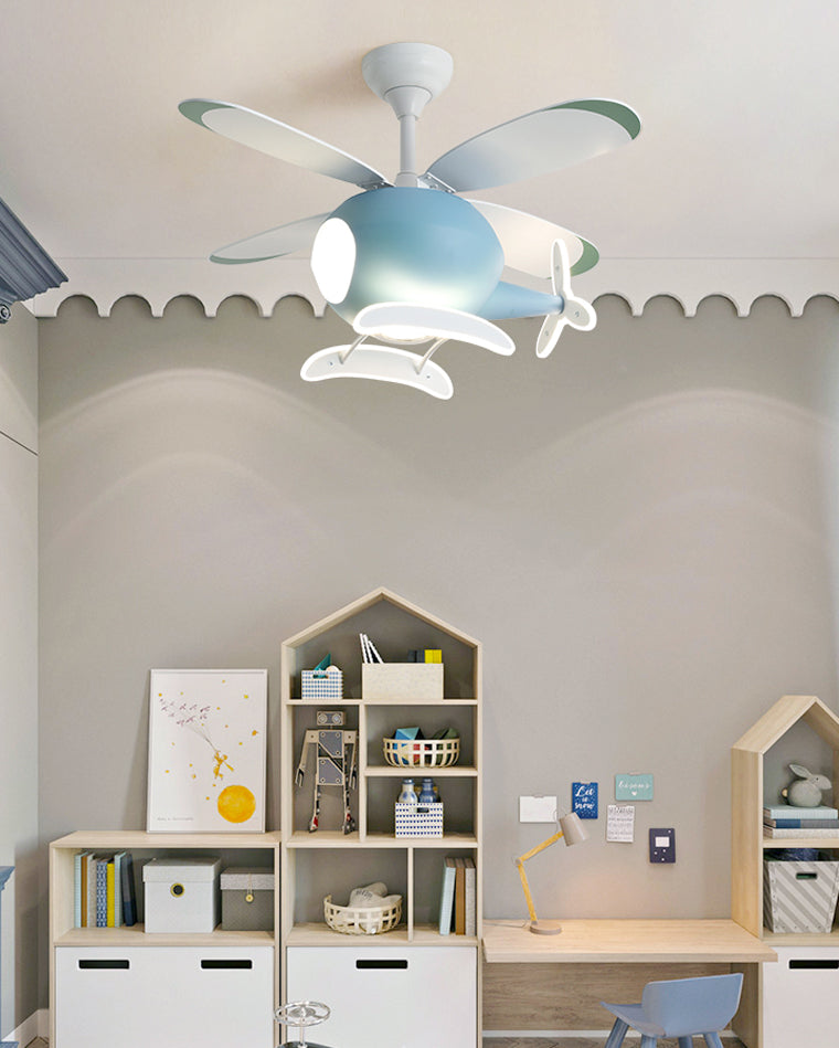 WOMO Airplane Children Ceiling Fan Lamp-WM5007